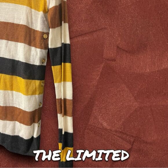 Preowned The Limited Striped Button-Side Sweater - Size Small - Picture 3 of 7
